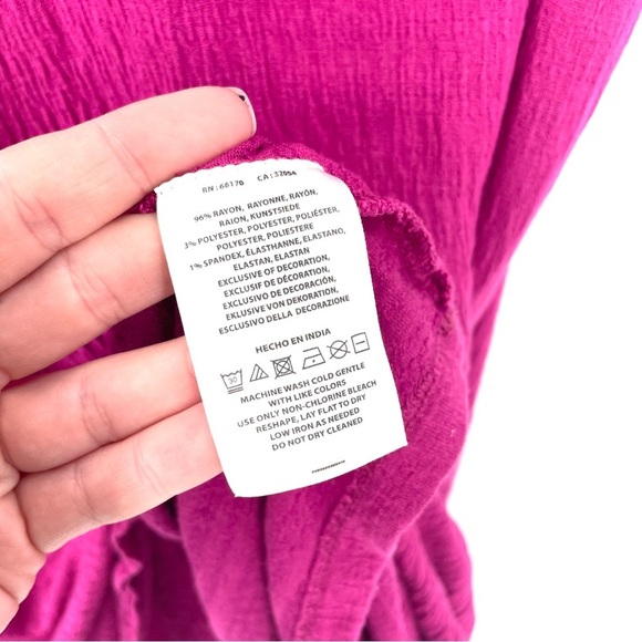 ANTHROPOLOGIE AKEMI + KIN VIZELA EMBROIDERED SLEEVELESS BOHO VNECK TOP - Picture 9 of 10